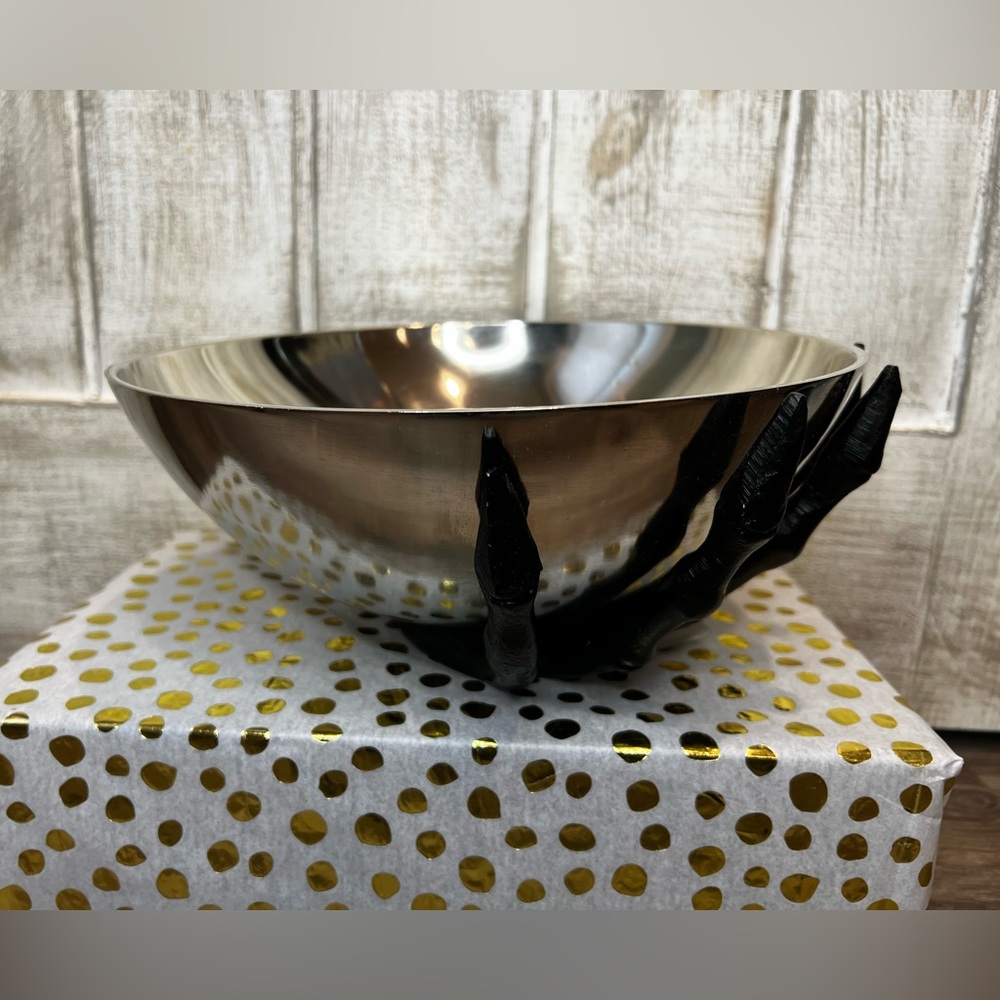 🕷️Skeleton Hand Brushed Bowl color silver - Picture 2 of 4